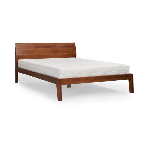 Łóżko 2-osobowe z litego drewna sosnowego SKANDICA Agava Dark, 200x200 cm