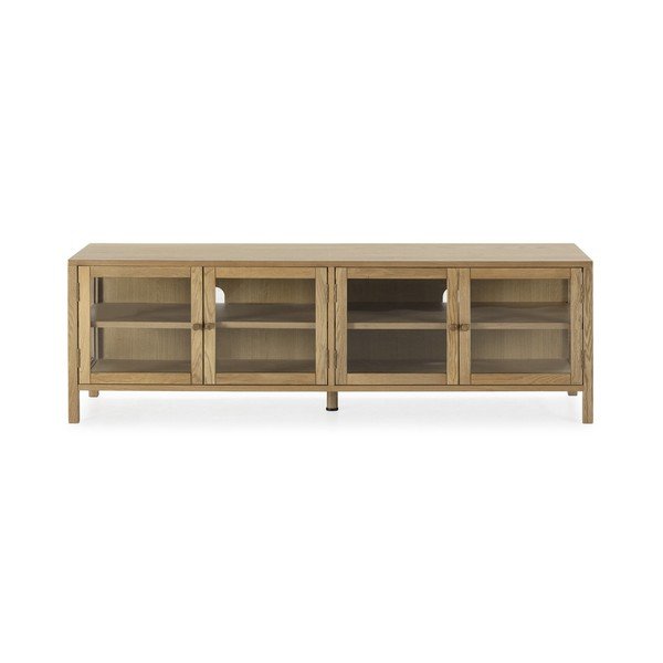 Szafka pod TV w dekorze dębu w naturalnym kolorze 160x50x40 cm Ceci – MOME
