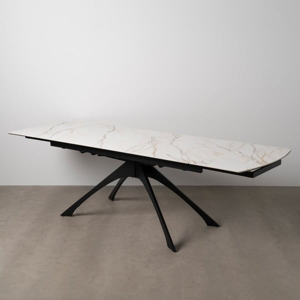 Rozkładany stół z dodatkowym blatem w dekorze marmuru 90x180 cm Rocía – Ixia-image-2