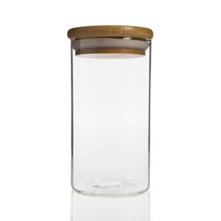 Szklany pojemnik z wieczkiem bambusowym Bambum Bolla, 350 ml