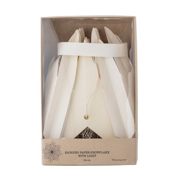 Biała dekoracja świetlna wisząca ø 50 cm Elijas – Bloomingville-image-4