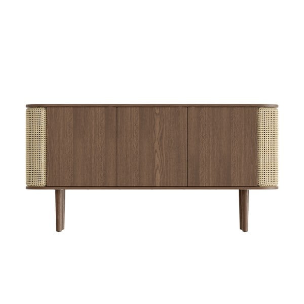 Brązowa niska komoda w dekorze dębu 150x75 cm Treasures – UMAGE-image-3