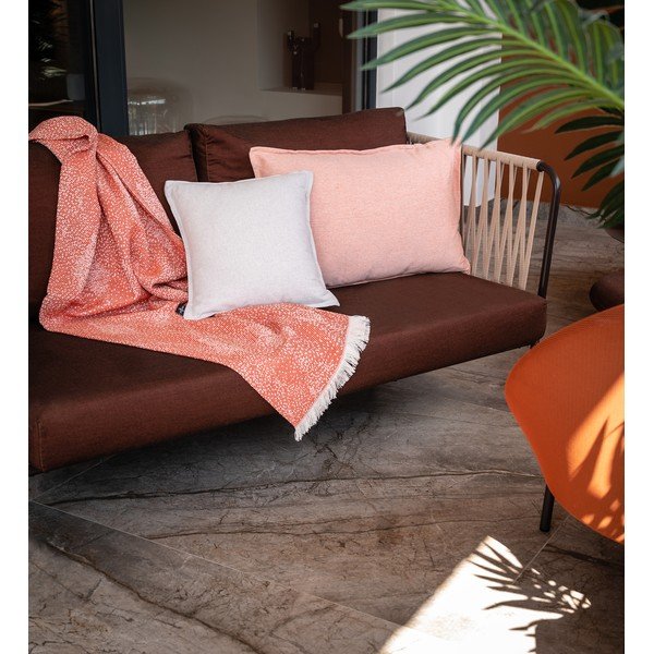 Czerwony pled z domieszką bawełny Euromant Dotty Diamond, 140x180 cm-image-2