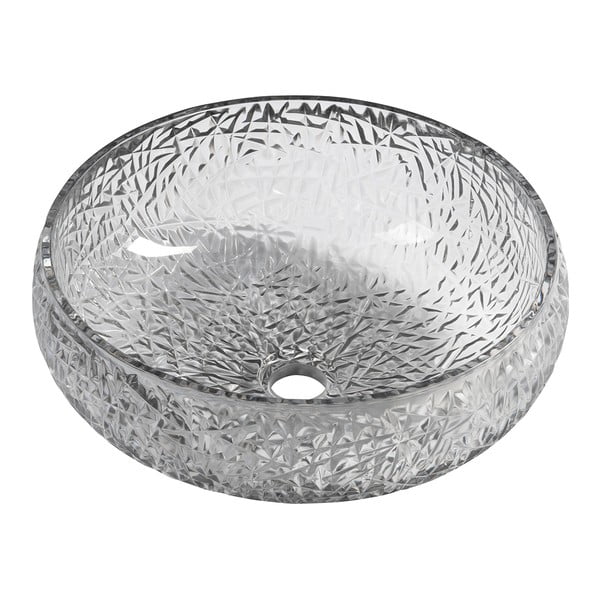 Czarna szklana okrągła umywalka ø 42 cm Gaviota – Sapho