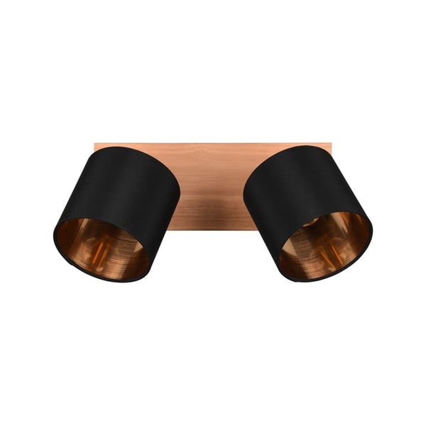 Czarno-naturalna lampa punktowa ø 12 cm Tommy – Reality