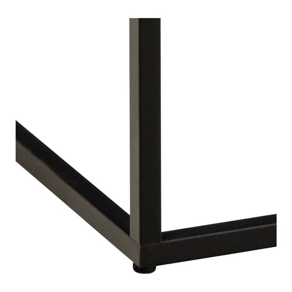 Czarny stolik z blatem w dekorze marmuru 60x60 cm Barossa – Actona-image-3