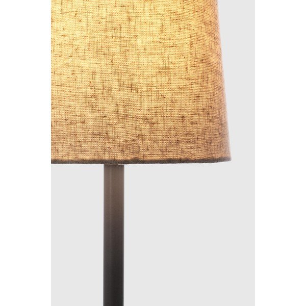 Czarna/beżowa metalowa lampa stołowa z tekstylnym kloszem (wysokość 60 cm) Assam – Bizzotto-image-3