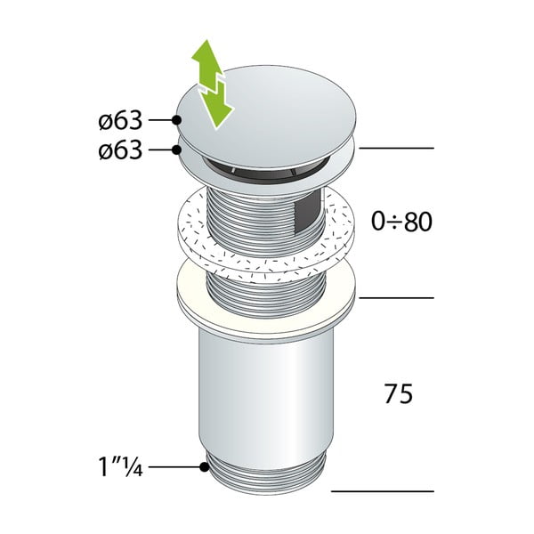 Korek do umywalki – Sapho-image-2