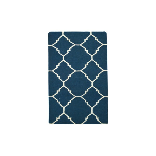 Ręcznie tkany kilim Dark Blue Antic Kilim, 65x104 cm