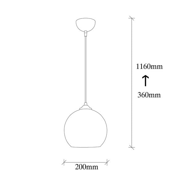 Lampa wisząca w czarno-żółtym kolorze ze szklanym kloszem ø 20 cm Camini – Opviq lights-image-4