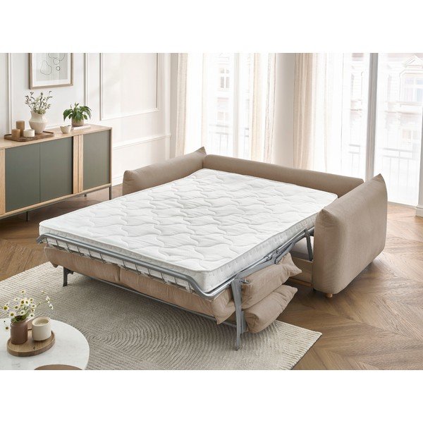 Beżowa rozkładana sofa 214 cm Ernest – Bobochic Paris-image-1
