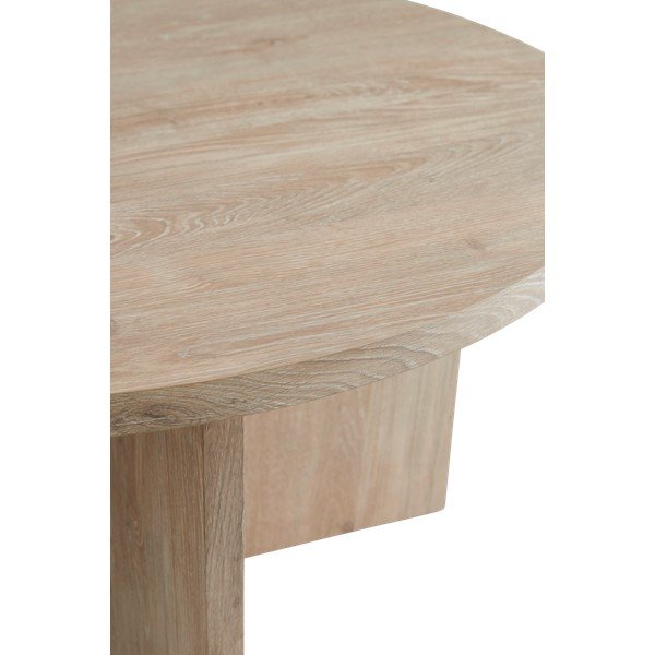 Okrągły stolik z płyty MDF w jasnym naturalnym kolorze ø 85 cm Poppy – Ellos Home-image-2