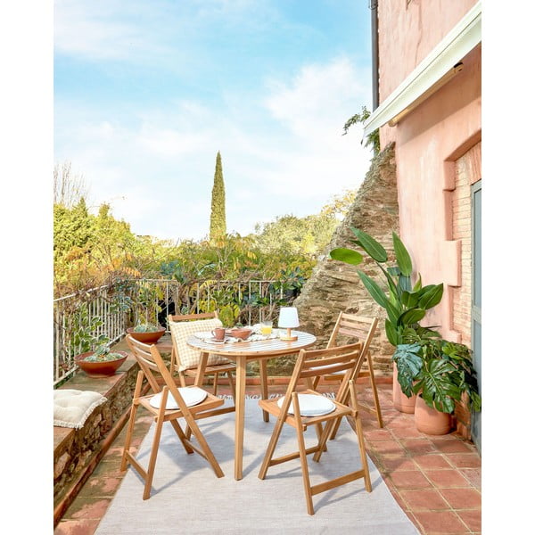 Stół ogrodowy z drewna akacji Kave Home Vilma, ø 90 cm-image-1