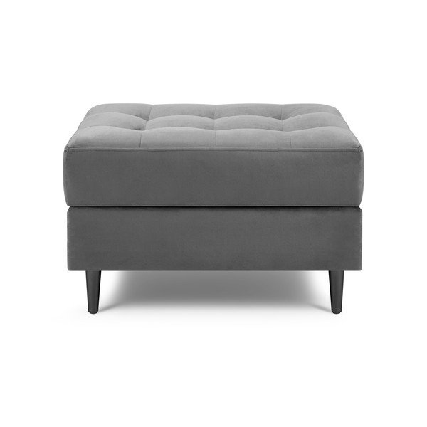 Jasnoszary aksamitny podnóżek Milo Casa Santo-image-3