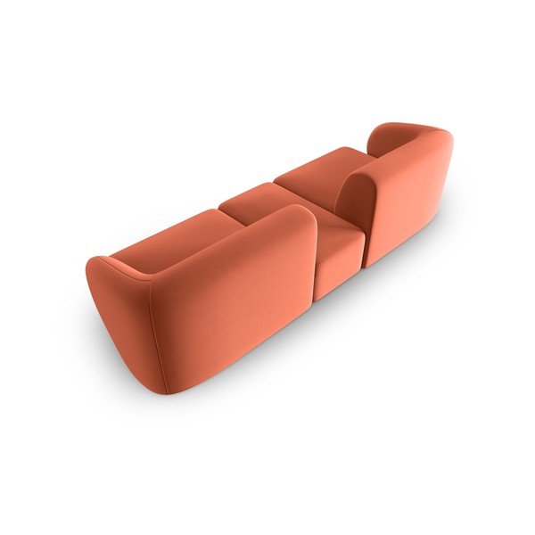 Różowa aksamitna sofa 246 cm Paolo – Milo Casa-image-3