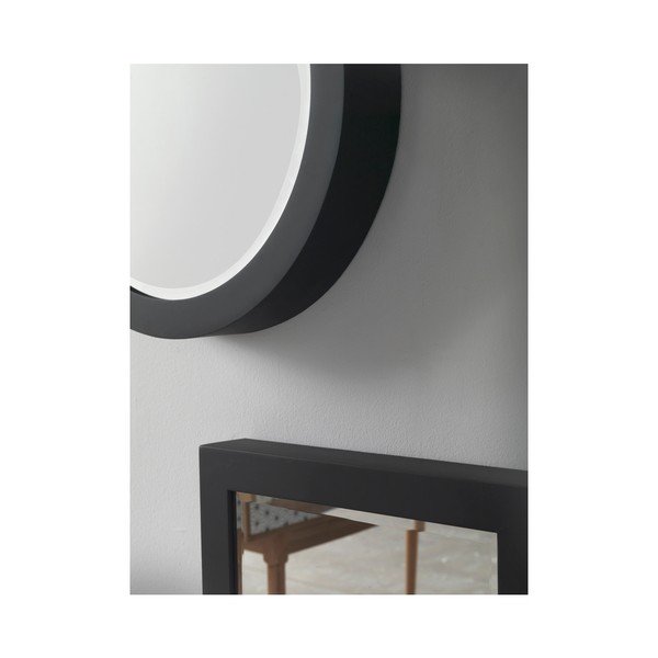 Czarne lustro ścienne Geese Thick, Ø 50 cm-image-1