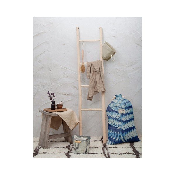 Worek na pranie z domieszką lnu Really Nice Things Bag Blue Leaf, wys. 75 cm-image-1