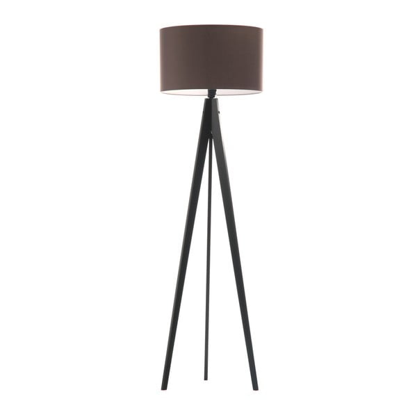 Brązowo-czarna lampa stojąca 4room Artist, czarna lakierowana brzoza, 150 cm