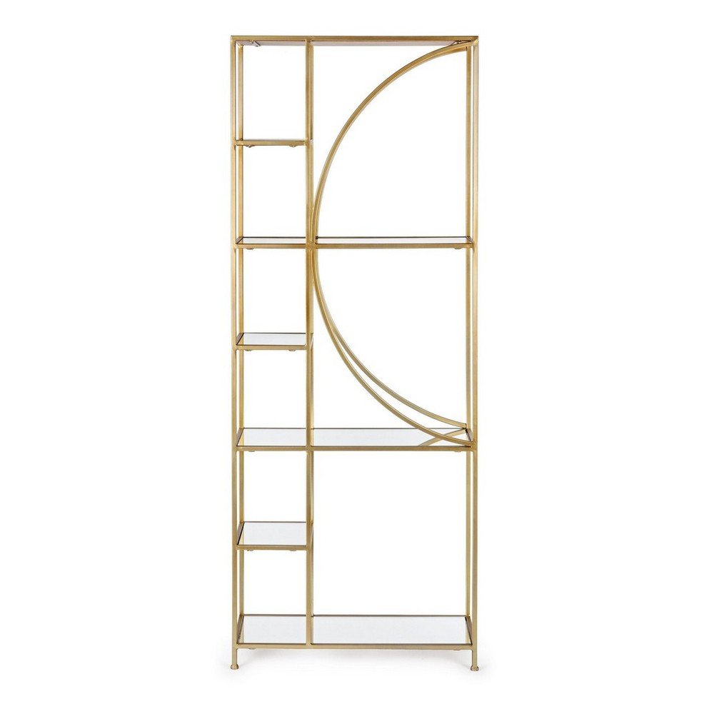 Stalowy regał w kolorze złota 66x176x25,5 cm Elenor – Bizzotto