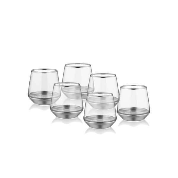Zestaw 6 szklanek Mia Glam Silver, 257 ml-image-1