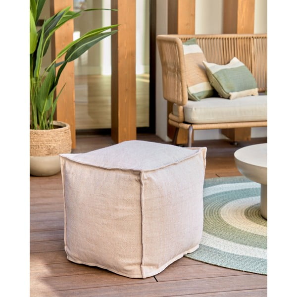 Beżowy puf ogrodowy Kave Home Leeith, 40x39 cm-image-3