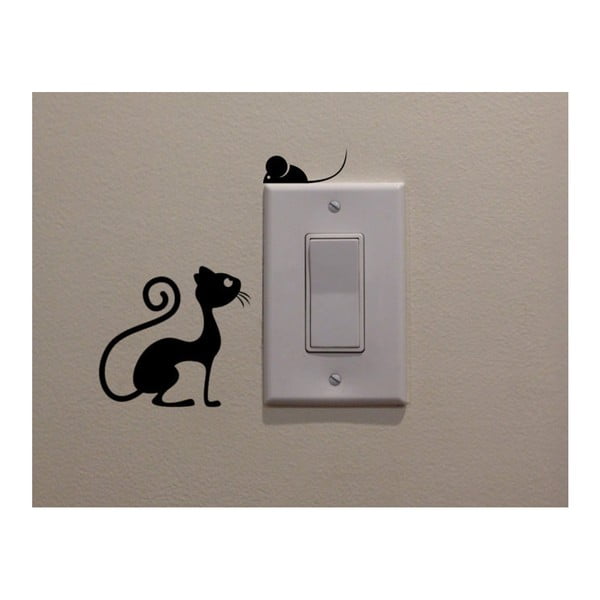 Naklejka dekoracyjna Cat & Mouse,wys. 11 cm