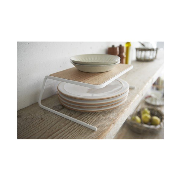 Biało-naturalna drewniana dodatkowa półka 19,5x19,5 cm Tosca – YAMAZAKI-image-2