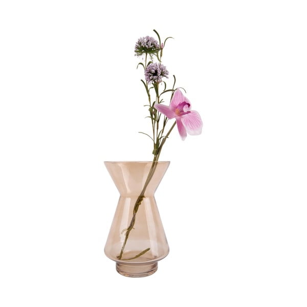 Piaskowobrązowy szklany wazon PT LIVING Glow, wys. 22 cm