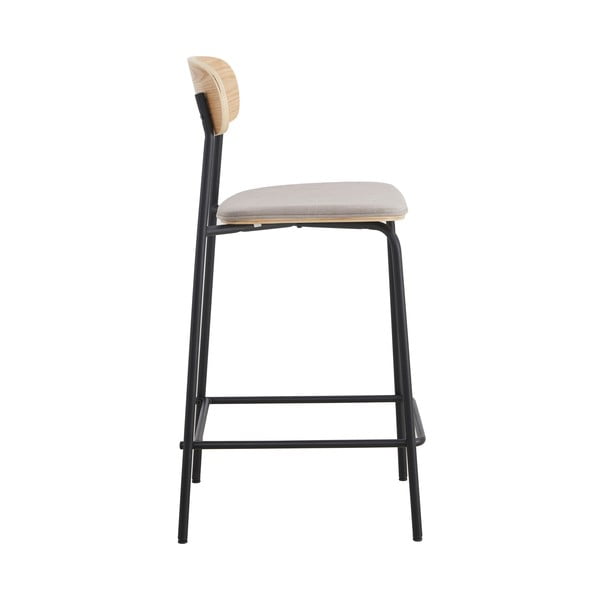 Czarne/szarobrązowe hokery zestaw 2 szt. (wysokość siedziska 66 cm) Adriana – Marckeric-image-3