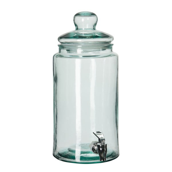 Szklany słoik na lemoniadę z kranikiem J-Line Drink, 18x39 cm