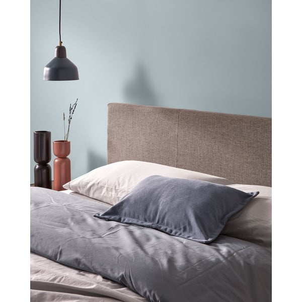 Szare tapicerowane łóżko dwuosobowe ze schowkiem i stelażem 180x200 cm Nahiri – Kave Home-image-2