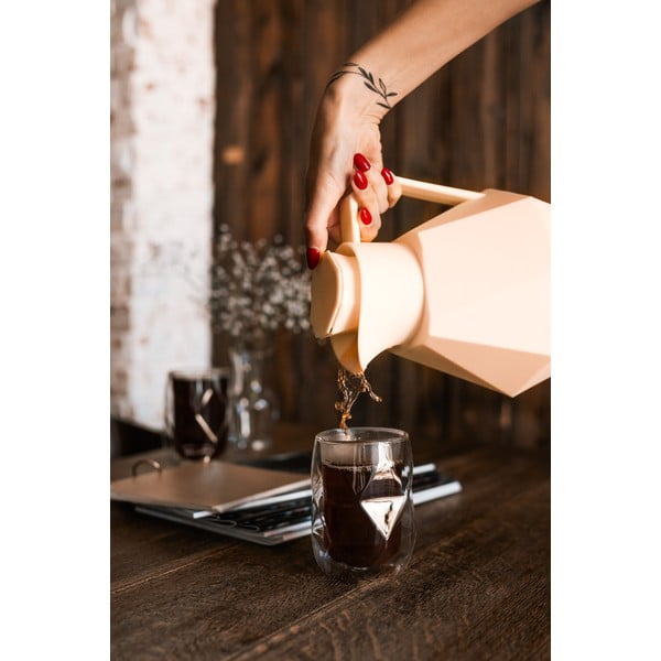 Kremowy termos Vialli Design Geo, 1 l-image-1