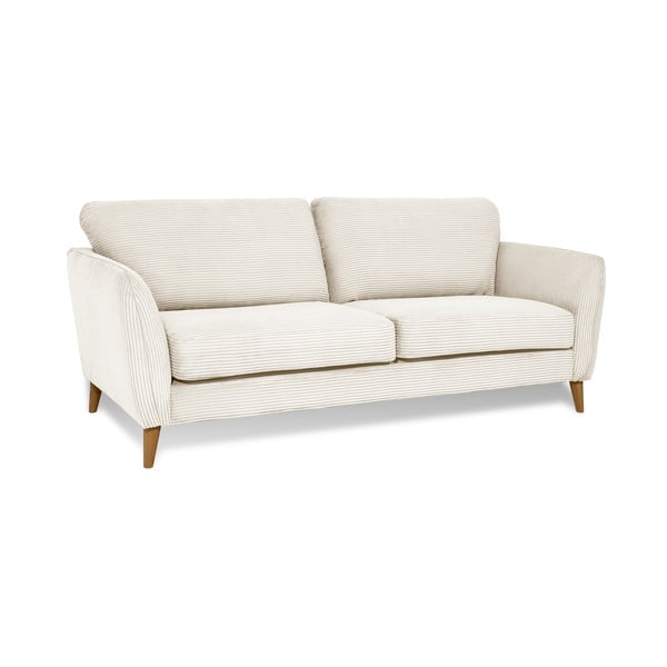 Biała sztruksowa sofa 206 cm Paris – Scandic-image-2