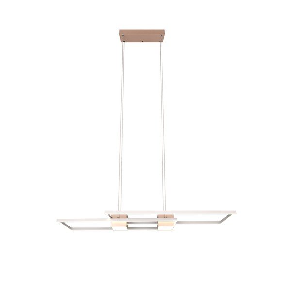 Biało-brązowa lampa wisząca LED ze zdalnym sterowaniem i ściemniaczem Albany – Trio