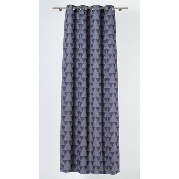 Niebiesko-szara zasłona 130x260 cm Zatapa – Mendola Fabrics-image-1