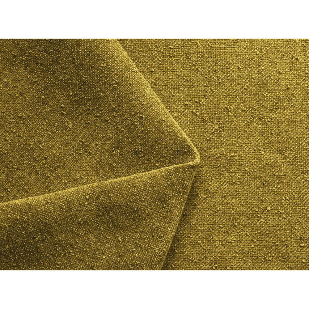 Musztardowe tapicerowane łóżko dwuosobowe ze schowkiem i stelażem 160x200 cm Hauke – Makamii (zdjęcie 7)
