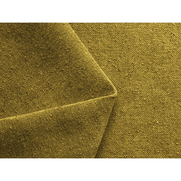 Musztardowe łóżko kontynentalne 160x200 cm Ilima – Makamii-image-3