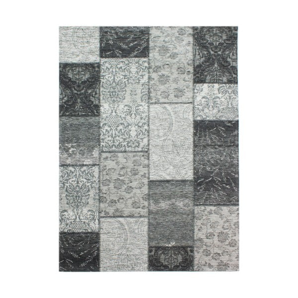 Ciemnoszary dywan Flair Rugs Patchwork Chennile Black Grey, 155x230 cm