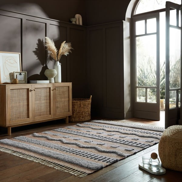 Jasnoszaro-naturalny dywan 160x230 cm Medina – Flair Rugs-image-1