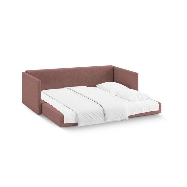 Różowa rozkładana sofa z tkaniny szenilowej 209 cm Shannon – Cosmopolitan Design-image-3