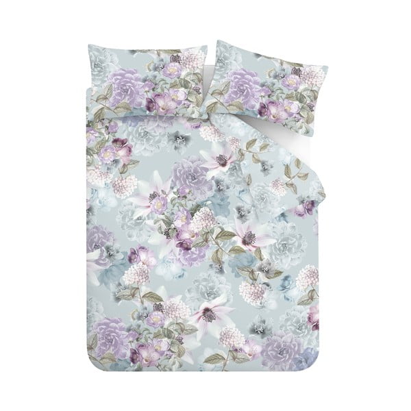 Jasnoniebieska pościel dwuosobowa 230x220 cm Floral Serenity – RHS