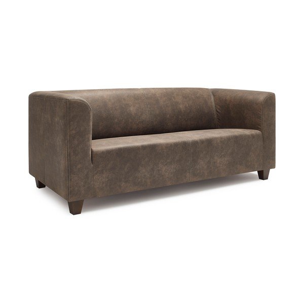 Ciemnobrązowa sofa 3-osobowa Bobochic Paris Django Preston-image-3