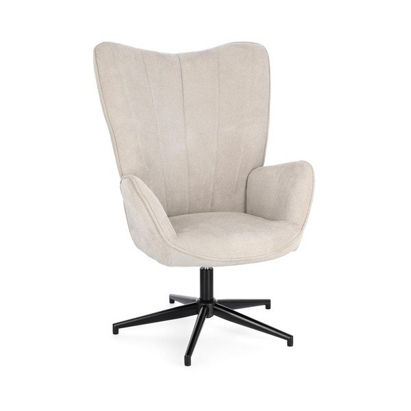 Beżowy obrotowy fotel Inas – Bizzotto