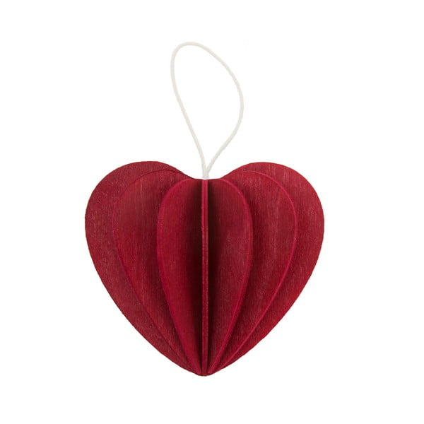 Składana pocztówka Heart Bright Red, 6.8 cm