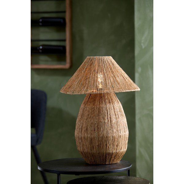 Lampa stołowa w naturalnym kolorze z kloszem z juty (wysokość 55 cm) Maruva – Light & Living-image-1