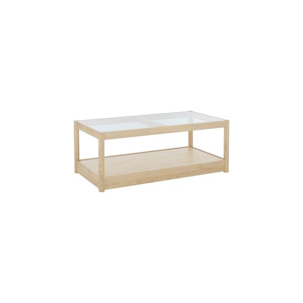Stolik ze szklanym blatem w naturalnym kolorze 60x120 cm Class – Ellos Home