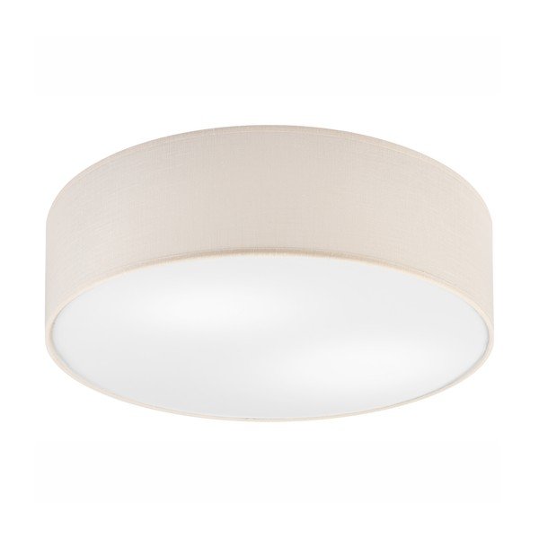 Kremowa lampa sufitowa z tekstylnym kloszem ø 45 cm Vivian – LAMKUR
