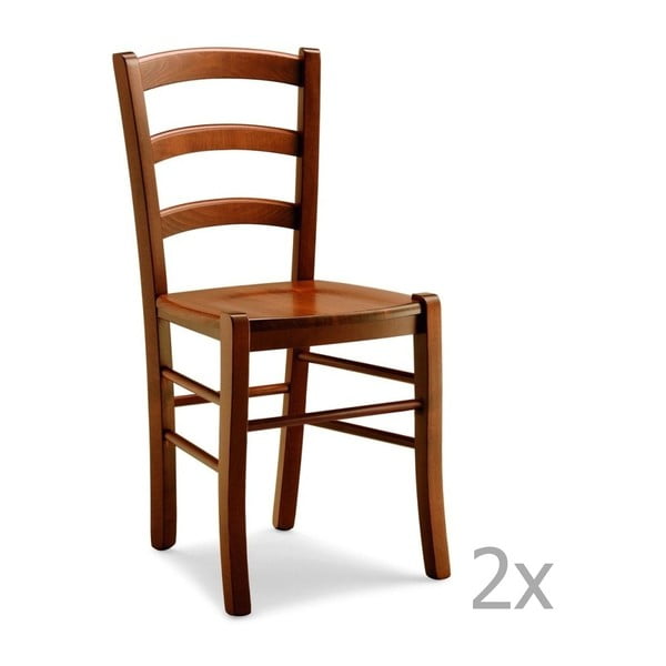 Zestaw 2 krzeseł drewnianych Castagnetti Pranzo