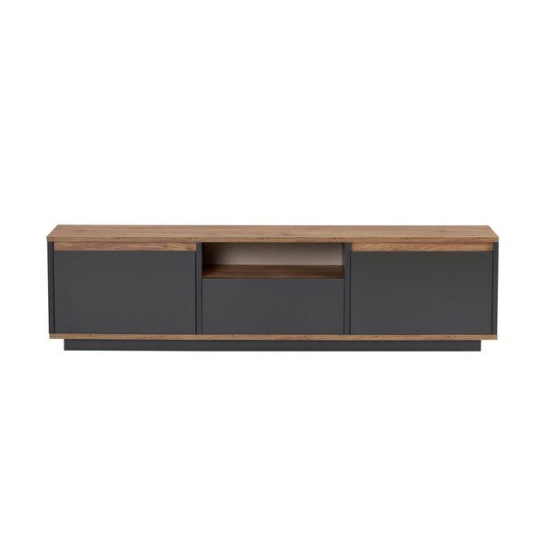 Antracytowa szafka pod TV 160x42x30 cm Sentinel – Kalune Design-image-3