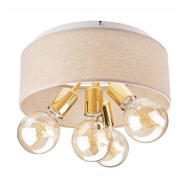 Beżowa lampa sufitowa ø 35 cm Carina – LAMKUR-image-3